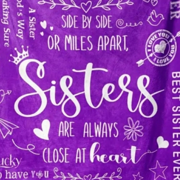 1313- Inspirational Words To My Sister Throw Blanket NWT - Picture 5 of 6